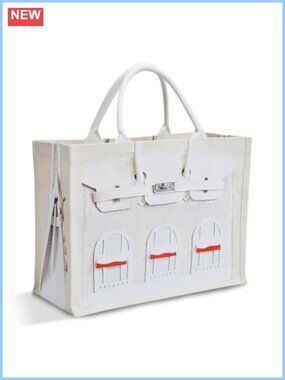16oz Canvas Tote Bag for Women Luxury Print Structured Work Bag